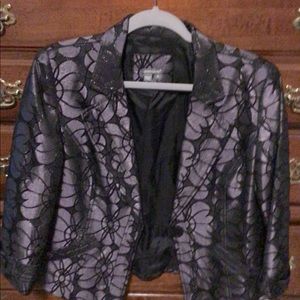 Gorgeous shiny brocade purple power jacket